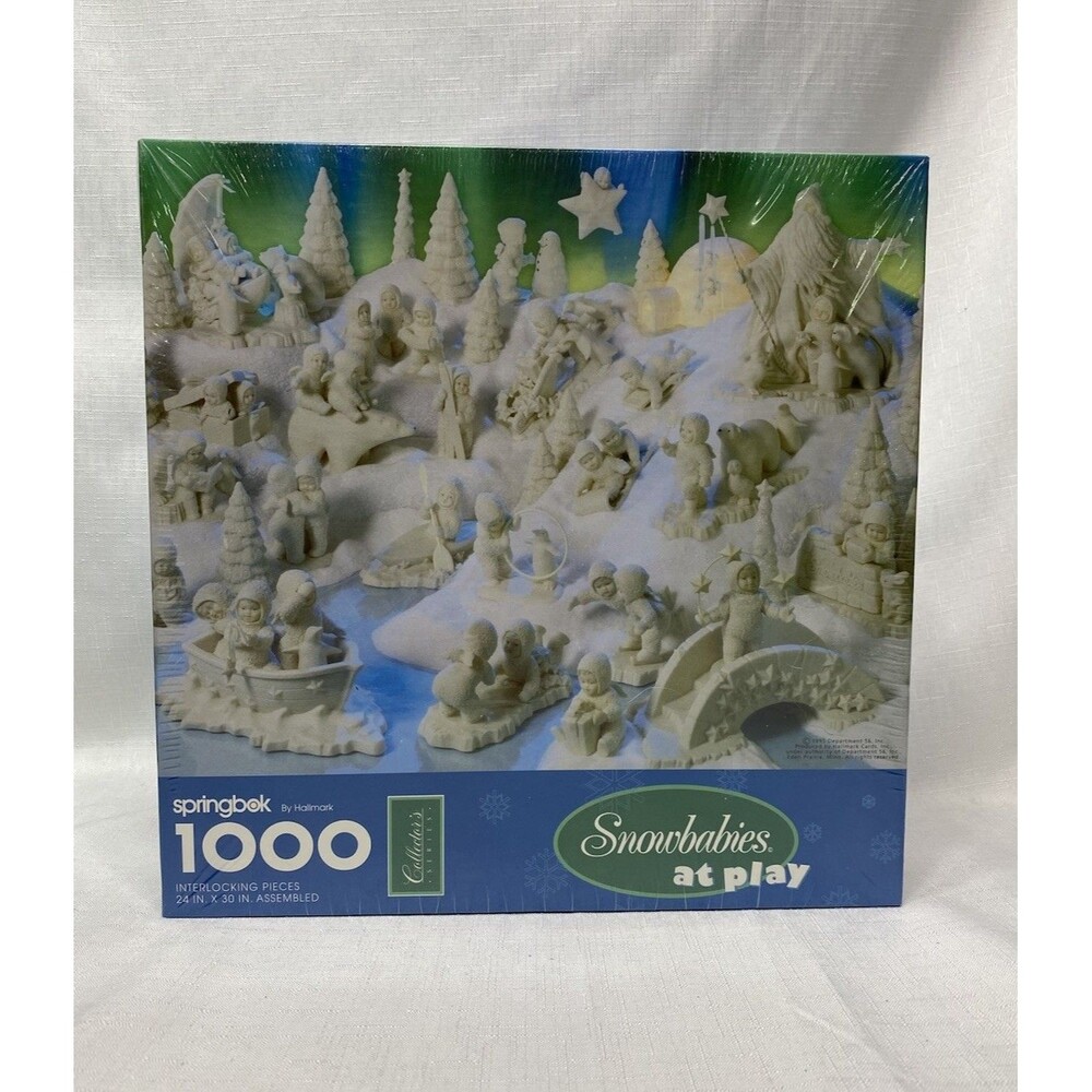 NEW SEALED Springbok Hallmark 1000 Piece Dept 56 Snowbabies at Play Puzzle 1995